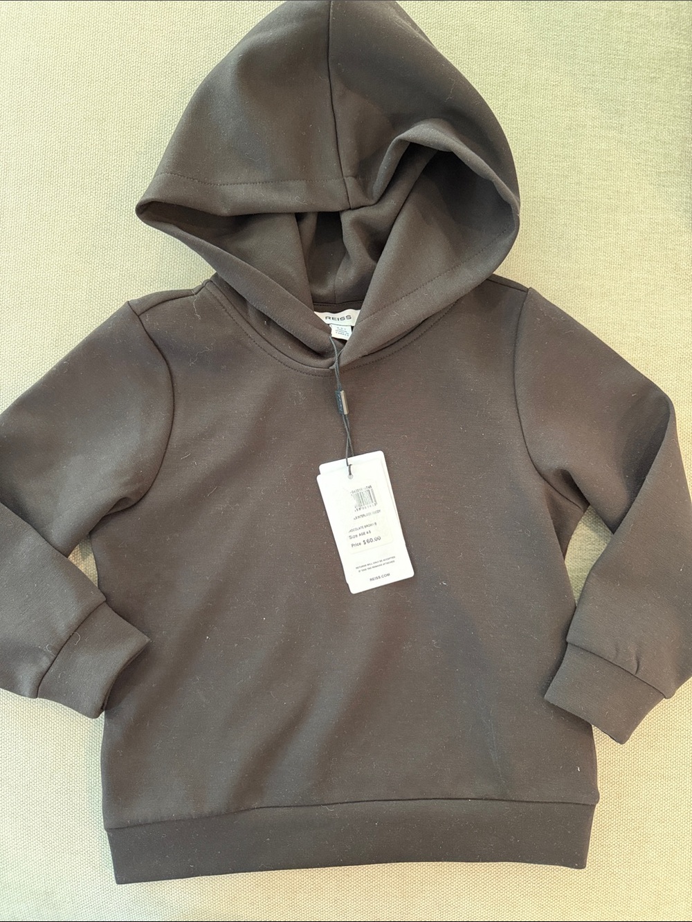 Reiss Kids Dark Brown Hooded Sweatshirt